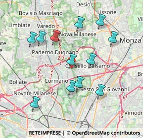 Mappa Via Previdenza, 20095 Cusano Milanino MI, Italia (3.74333)
