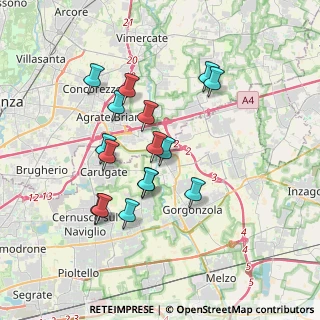 Mappa Via Antonio Gramsci, 20060 Pessano Con Bornago MI, Italia (3.18125)