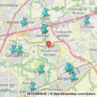 Mappa Via Antonio Gramsci, 20060 Pessano Con Bornago MI, Italia (2.84417)