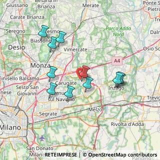Mappa Via Antonio Gramsci, 20060 Pessano Con Bornago MI, Italia (6.91273)