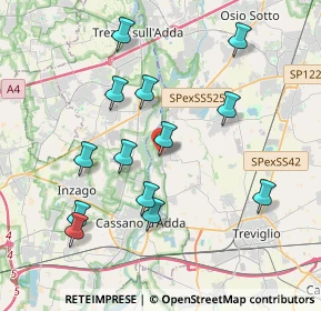 Mappa Via Dante Alighieri, 24045 Fara Gera d'Adda BG, Italia (3.89692)