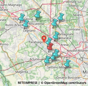 Mappa Via Amilcare Ponchielli, 20014 Nerviano MI, Italia (7.11667)
