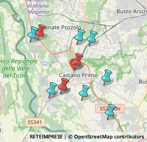 Mappa Via Ariosto, 20022 Castano Primo MI, Italia (3.55364)