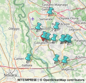 Mappa Via Ariosto, 20022 Castano Primo MI, Italia (6.47692)