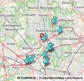 Mappa SP 44, 20037 Paderno Dugnano MI (3.63333)