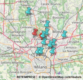 Mappa Viale Luigi Buffoli, 20095 Cusano Milanino MI, Italia (4.88333)