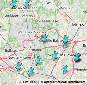 Mappa Viale Luigi Buffoli, 20095 Cusano Milanino MI, Italia (5.54714)