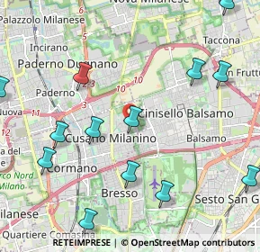 Mappa Viale Luigi Buffoli, 20095 Cusano Milanino MI, Italia (2.842)