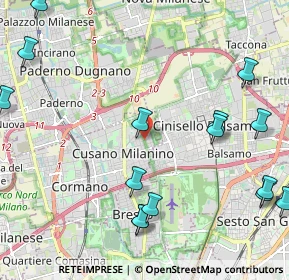 Mappa Viale Luigi Buffoli, 20095 Cusano Milanino MI, Italia (2.8825)