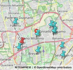 Mappa Viale Luigi Buffoli, 20095 Cusano Milanino MI, Italia (2.11273)