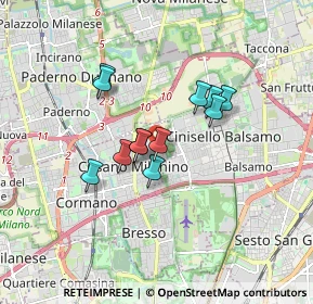 Mappa Viale Luigi Buffoli, 20095 Cusano Milanino MI, Italia (1.27833)