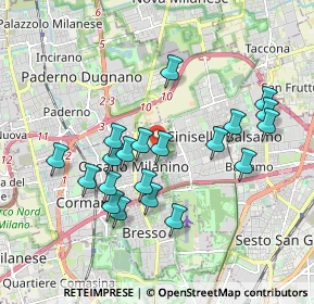 Mappa Viale Luigi Buffoli, 20095 Cusano Milanino MI, Italia (1.7635)