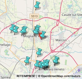 Mappa Via dei Tulipani, 31021 Mogliano Veneto TV, Italia (4.4205)