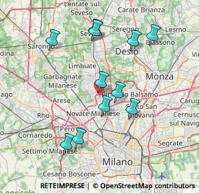 Mappa Ss 35 dei Giovi n, 20037 Paderno Dugnano MI, Italia (7.21909)