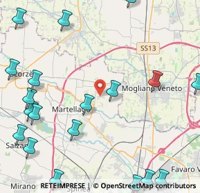 Mappa Via Tiziano, 30037 Scorzè VE, Italia (6.309)