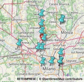 Mappa Via Tripoli, 20037 Paderno Dugnano MI, Italia (7.24214)