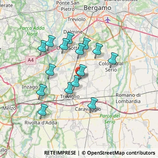 Mappa 24040 Castel Rozzone BG, Italia (6.64533)