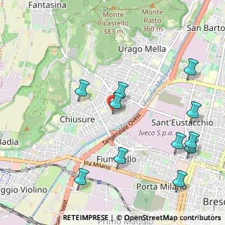 Mappa Via Chiusure, 25128 Brescia BS, Italia (1.21727)
