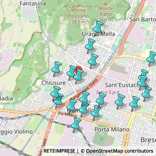 Mappa Via Chiusure, 25128 Brescia BS, Italia (1.1325)