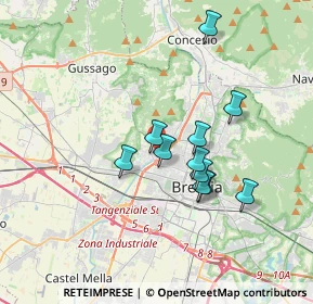 Mappa Via Chiusure, 25128 Brescia BS, Italia (2.86545)
