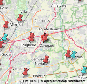 Mappa Via Don Giuseppe Bonfanti, 20061 Carugate MI, Italia (6.4855)