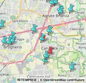 Mappa Via Don Giuseppe Bonfanti, 20061 Carugate MI, Italia (2.737)