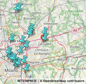 Mappa Via Don Giuseppe Bonfanti, 20061 Carugate MI, Italia (10.156)