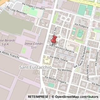 Mappa Via Francesco Baracca,  11, 25128 Brescia, Brescia (Lombardia)