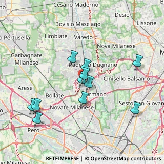 Mappa Via Cernaia, 20037 Paderno Dugnano MI, Italia (3.54182)