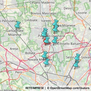 Mappa Via Derna, 20037 Paderno Dugnano MI, Italia (3.40636)