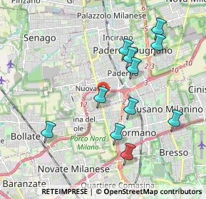 Mappa Via Cernaia, 20037 Paderno Dugnano MI, Italia (1.95182)