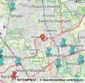 Mappa Via Derna, 20037 Paderno Dugnano MI, Italia (3.63538)