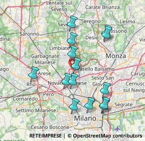 Mappa Via Cernaia, 20037 Paderno Dugnano MI, Italia (7.25286)