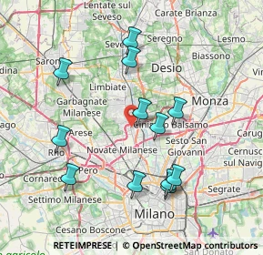 Mappa Via Derna, 20037 Paderno Dugnano MI, Italia (7.48)
