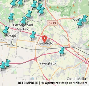 Mappa P.za Roma, 25035 Ospitaletto BS, Italia (6.33118)
