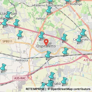 Mappa P.za Roma, 25035 Ospitaletto BS, Italia (3.348)
