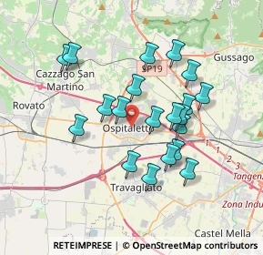 Mappa 25035 Ospitaletto BS, Italia (3.1775)