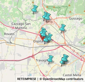 Mappa 25035 Ospitaletto BS, Italia (3.35167)