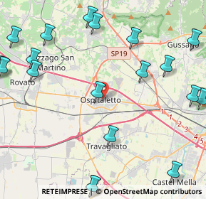 Mappa 25035 Ospitaletto BS, Italia (6.0375)