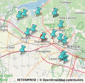 Mappa 25035 Ospitaletto BS, Italia (7.88375)