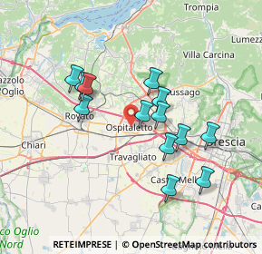 Mappa 25035 Ospitaletto BS, Italia (6.27615)