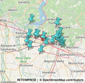 Mappa 25035 Ospitaletto BS, Italia (9.80125)