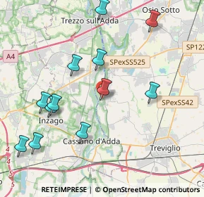 Mappa Via A. Ponti, 24045 Fara Gera D'Adda BG, Italia (4.38333)