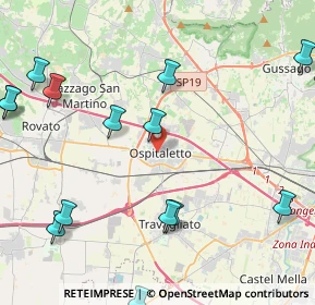 Mappa Via San Benedetto, 25035 Ospitaletto BS, Italia (6.4525)