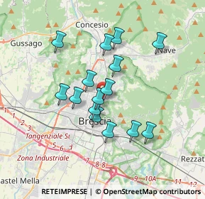 Mappa Via Bartolomeo Gualla, 25128 Brescia BS, Italia (2.898)