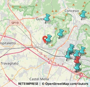 Mappa Via Torricelli Evangelista, 25064 Gussago BS, Italia (5.09583)