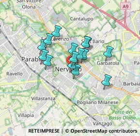 Mappa Via Enrico Rondanini, 20014 Nerviano MI, Italia (1.16667)