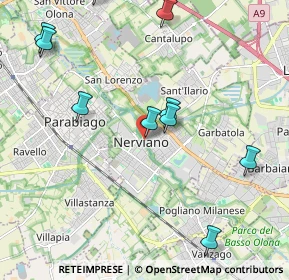 Mappa Via Enrico Rondanini, 20014 Nerviano MI, Italia (2.70833)