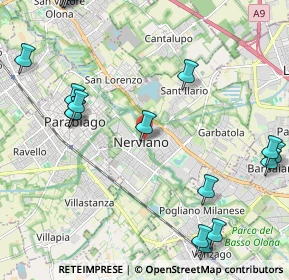 Mappa Via Enrico Rondanini, 20014 Nerviano MI, Italia (2.88706)
