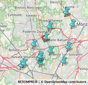 Mappa Via Monte Bianco, 20095 Cusano Milanino MI, Italia (4.10857)
